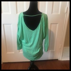 Express medium mint green top
